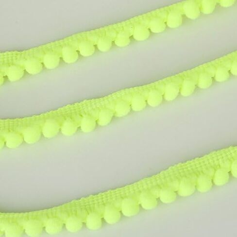 Yalulu 10 Yards Mini Pom Pom Trim Ball Fringe Ribbon Tassel DIY Craft Sewing Accessory for Home Curtain Clothes Pillow Decoration (Dark Green) in Saudi Arabia