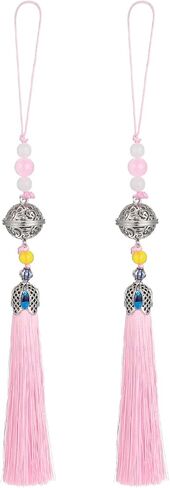 uxcell Pendants with Tassels, Red Classic Bells Tassel Pendant 2 pcs 19cm/7.48" DIY Craft Home Fringe Strap Hang Decoration in Saudi Arabia