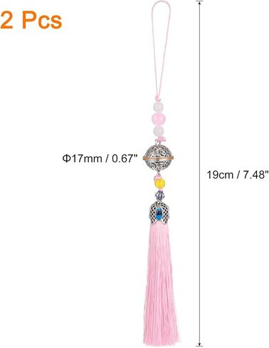 uxcell Pendants with Tassels, Red Classic Bells Tassel Pendant 2 pcs 19cm/7.48" DIY Craft Home Fringe Strap Hang Decoration in Saudi Arabia