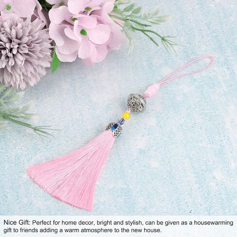 uxcell Pendants with Tassels, Red Classic Bells Tassel Pendant 2 pcs 19cm/7.48" DIY Craft Home Fringe Strap Hang Decoration in Saudi Arabia