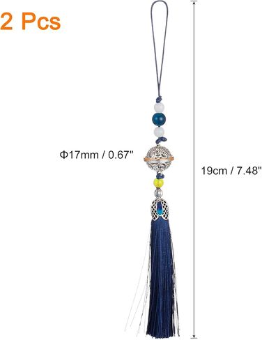 uxcell Pendants with Tassels, Red Classic Bells Tassel Pendant 2 pcs 19cm/7.48" DIY Craft Home Fringe Strap Hang Decoration in Saudi Arabia