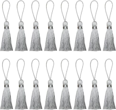 20 Pcs 10 cm Handmade Craft Tassels Small Bookmark Tassels Keychain Making Tassels Soft Earring Tassels Charms for Bracelets with 2 Inch Cord Loop Golden in Saudi Arabia