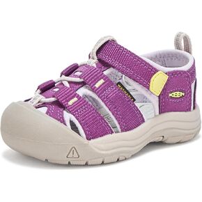 KEEN Newport H2 Closed Toe Water Sandals, Safety Orange/Fjord Blue, 5 US Unisex Big Kid