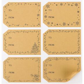 120pcs Christmas Name Tags Stickers for Gifts hristmas to and from Stickers Christmas Labels for Gifts