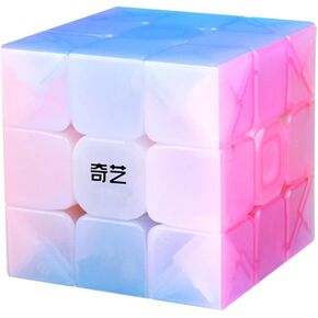 Jelly 3x3 Speed Cube, Warrior 3x3x3 Cube Stickerless Puzzles Toy (Transparent)