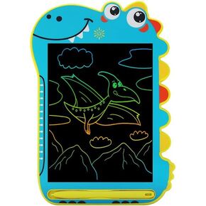 LCD Writing Tablet for Kids, 8.5 Inch Colorful Screen Doodle Board, Toddler Educational Travel Toys for Age 3-12 Years Old, Toddler Doodle Board, School Supplies, Birthday, (Blue), Small