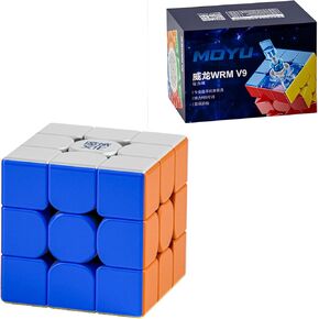CuberShop Moyu WRM V9 Magnetic 3x3 Speed Cube, Stickerless, 2023 Flagship, Dual Adjustment System, Superior Stability, Includes Cube Stand & Instructions, Kid Gift