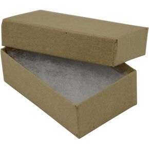 Beadaholique Kraft Brown Cardboard Jewelry Boxes (16 Pack), 2.5 x 1.5 x 1