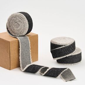 Pretty Jolly Blue Denim Ribbon for Crafts Handmade Rustic Frayed Cotton Jean Fabric Ribbon for Flower Bouquet 15 Yards 1 Inch Cloth Ribbons for Gift Wrapping Hair Sewing Accessories Holiday Decor in Kuwait