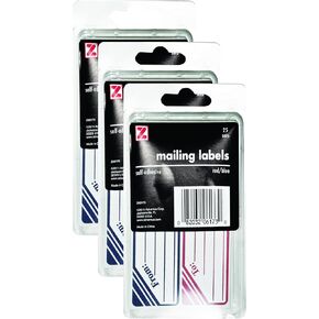 Advantus Self Adhesive to and from Mailing Labels, 1-1/4 x 4-1/2 Inches, 25 Label Sets, Red/Blue (Z06173)