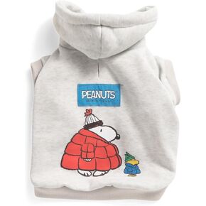 Peanuts Dog Apparel - Snoopy Christmas Sweatshirt Hoodie, Blue Puffer Coat, X-Small in Saudi Arabia