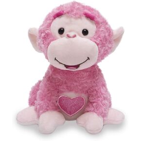 Cuddle Barn - Love Me Coco | Animated Valentine's Pink Monkey Stuffed Animal Plush Toy, Twirls in Circle to Love Machine, 10 Inches