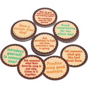Really Good Stuff Classroom Random Acts of Kindness Chips – Set of 40 – Practice Spreading Kindness & Positivity to Others – Social-Emotional Learning – SEL for The Home and Classroom in Kuwait