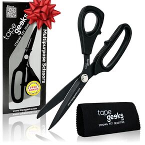 TapeGeeks Multipurpose Scissors Fabric Scissors Sewing Craft Scissors Fabric Shears Sewing Scissors Athletic Tape Scissors Heavy Duty Scissors Sewing Shears 8.5"
