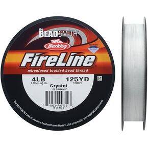 Braided Beading Thread, 4 LB Test and .006" Thick, 125 Yards, Crystal Clear