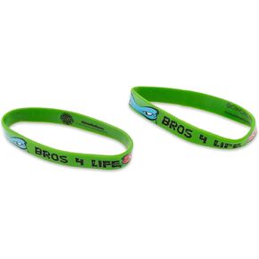 Teenage Mutant Ninja Turtles "Bros 4 Life Green Rubber Bracelet 2-Pack