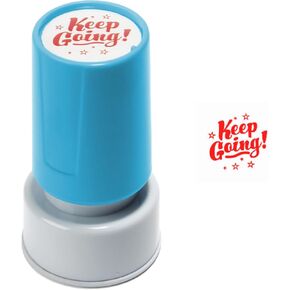 Round Teacher Stamp for Classroom - Thumbs UP Self-Inking Stamp- Red Ink