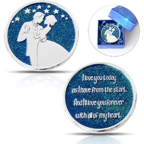 Romantic Gift for Wife - I Love You Gifts - Anniversary Commemorative Coin - Pocket Love Token