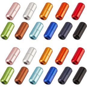 PH PandaHall 22 Sets Shoelace Buckle Lock Metal Turnbuckle Connector 11 Color Aluminum Tieless Buckle Jewelry Clasps for Adults Sneakers Shoes Repair Hiking Boots Bracelet Necklace Making