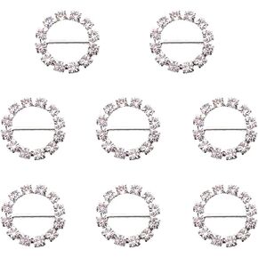 10 Pcs Rhinestone Crystal Buckle Invitation Ribbon Slider Webbing Adjuster Slider for Wedding Party Heart