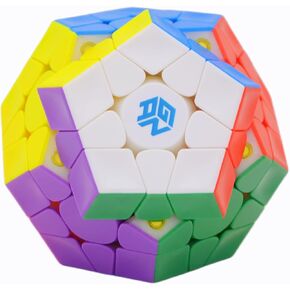 Bukefuno GAN Megaminx MagLev UV V2 Speed Magic Cube Puzzle 120 Magnets gan Megaminx Pentagonal Magnetic Speed Cube Stickerless UV Coated-Black Base