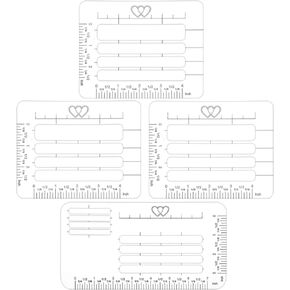 4 Pack Envelope Addressing Guide Stencil, Straight Line Stencil for Journaling and Envelope Addressing Guide Stencil Templates Set Plastic Scale Writing Calligraphy Ruler Line Guide