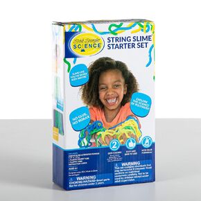 Steve Spangler Science String Slime Starter Kit, Includes Blue and Yellow (3.4 oz. Each) – DIY Slime Science Experiment Kit for Kids, Explore and Teach Science of Polymers, Exciting STEM Activity