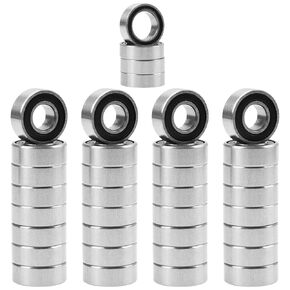 36Pcs ShareGoo RC Rubber Sealed Ball Bearings Kit 5x8x2.5mm 5x11x4mm Compatible with Tamiya Squash Van GF-02 4WD 1/10 RC Car Upgrade Parts
