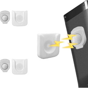 Xilynn Remote Control Holder Wall Mount Update Magnetic Anti-Dropout Remote Control Holder for Bed Self-Adhesive Remote Control Rack for Back of TV (4 Pack, Black)