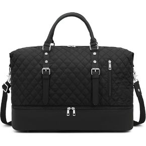 Weekender Overnight Bag Oversized Travel Duffel for Men and Women Carry On Tote Shoe Compartment