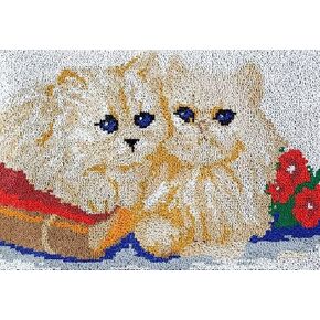 clubevy Latch Hook Rug Kits for Adults Tiger Kits Rug Making Kits Embroidery Kits DIY Crochet Yarn Kits for Beginners Adults Kids Craft Kit Creative Gift