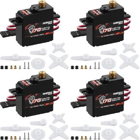 4pcs 17g Metal Gear 1.8KG Digital Servo for RC Airplane Robot 1/18 1/16 Truck Car Boat Duct Plane
