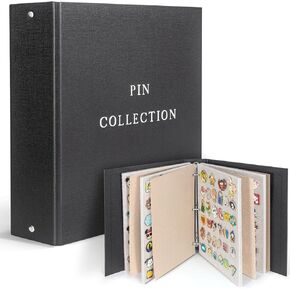 Enamel Pin Display Binder, Pin Display Boards, Display and Trade Your Disney Pins, 280 Pin Capacity, Pin Book, Camel Felt