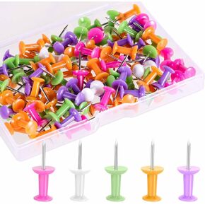 Push Pins Thumb Tacks for Wall Decorative Push Pins for Bulletin Board Thumbtacks Colorful Push Pins for Cork Board Pins for Cork Board Pushpins for Home Office Craft Projects 100-Pack