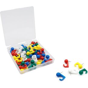 100PCS Star Shape Multi-Color Push Pins, Plastic Decorative Thumb Tacks for Wall Hanging Bulletin Board Calendar Photo