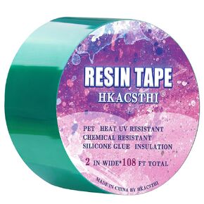 HKACSTHI 108 Feet Resin Tape for Epoxy Resin Molding Silicone Epoxy Resin Tape UV Tape Epoxy Release Tape for Pouring Thermal Tape High Temperature Tape (1, 5 inches)