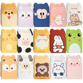 100 Packs Mini Notebooks for Kids Mini Cute Animal Notebooks Mini Notebooks Bulk for Christmas Day Office Party Favors Classroom prizes College Ruled Pages(Cartoon Animals)