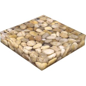 Handmade River Stone Flat Paperweight, Unique Rock Paperweights for Desk, Decorative Paper Weights