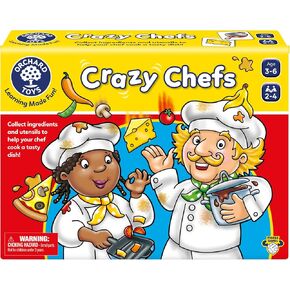 لعبة ORCHARD TOYS Crazy Chefs - فن جديد، ساعد الطهاة المجانين على جمع المكونات والأواني الخاصة بهم لإعداد وجبة لذيذة، اللاعب الذي يكون طبقه جاهزًا أولاً يفوز، للأعمار من 3 إلى 6 سنوات، لعدد 2-4 لاعبين