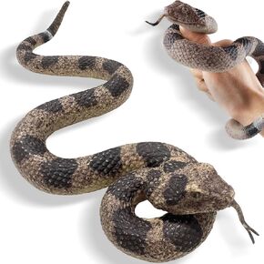 Fake Snakes - Realistic Rubber Reptiles for Garden Bird & Squirrel Repellent, Prank Props, Fun Toys for Kids & Adults, Ideal Freebies for Halloween & April Fools' Day Parties