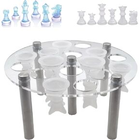Chess Piece Holder，for DIY Resin Chess Mold Holder，Silicone Mold Accessory Set for Making Game Kits 6 x 3 x 6 inches