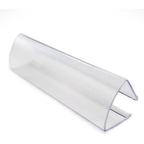 3" L Clear Wood Shelf Label Holder Clip On to Shelves 5/8" to 3/4" Thick, 20 Pack