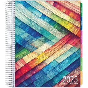 Deluxe 2025 Planner, 8.5"x11": 14 Months (November 2024 - December 2025), Includes Page Tabs, Bookmark, Planning Stickers, Pocket Folder Daily Weekly Monthly Planner Yearly Agenda (Tree Season)