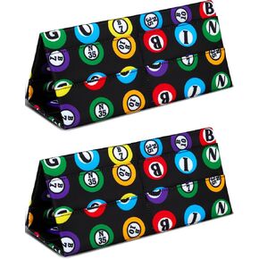 2 Pack of Bingo Card Holder for Pull Tabs Gambling Tickets Bingo Stuff Supplies for Adults Seniors Playing Card Holders for Canasta Poker Bridge Card Games Prizes Gifts for Card Game Lovers Players