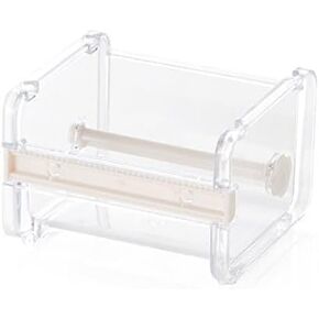 1Pc Clear Visible Washi Packaging Tape Dispenser,Office Tape Holder,Tape Holder Organizer Desktop, Storage Tape Cutting Multi Tape Dispenser,DIY Sticker Roll Tape Cutter Holder ，Washi Tape Dispenser