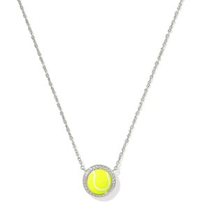 Kendra Scott Women's Tennis Short Pendant Necklace Gold Chartreuse Magnesite One size