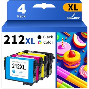 SAILNER 302XL Ink Cartridges Remanufactured Ink Cartridge Replacement for Epson 302XL 302 XL T302XL for Epson XP-6100 Ink cartridges Expression Premium XP6100 XP 6000 XP6000 Printer 5 Pack 302