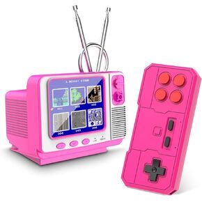 Handheld Games for Kids Aldults - GV300S 168 Classic Retro Video Game- 3.0 Inch Screen Electronic Mini TV Style Support for Connecting TV and Two Players . (Blue)