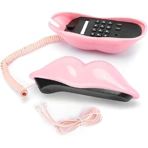 Lip Telephone, Advanced Home Telephone, Interesting Mouth Lip-Shaped Telephone,Cute Lip Phones for Home Office Can Be Used Instead of Decorations