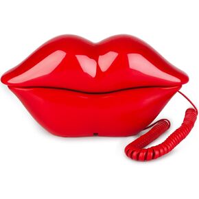 هاتف أرضي Sangyn Lips هاتف سلكي بالفم هاتف أرضي حقيقي للمكتب المنزلي للمكتب المنزلي